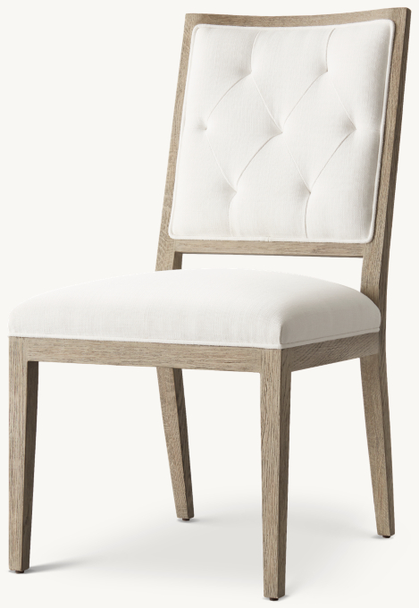 French contemporary square fabric side chair new arrivals