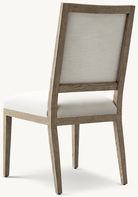 French contemporary square discount fabric side chair