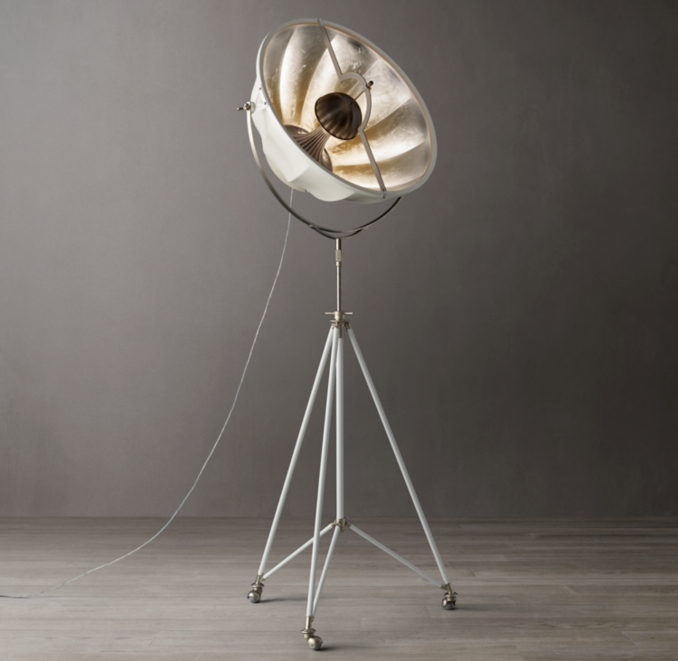 Front view of Fortuny® Studio 76 Tripod Floor Lamp 