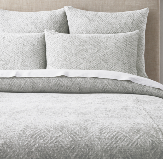 Herringbone Jacquard Linen Duvet