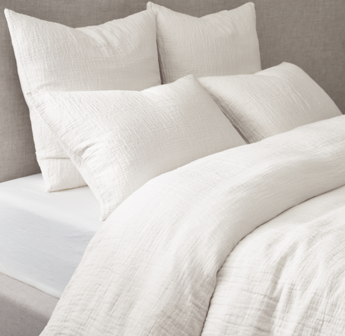 Italian Crinkled Linen Cotton Duvet Cover