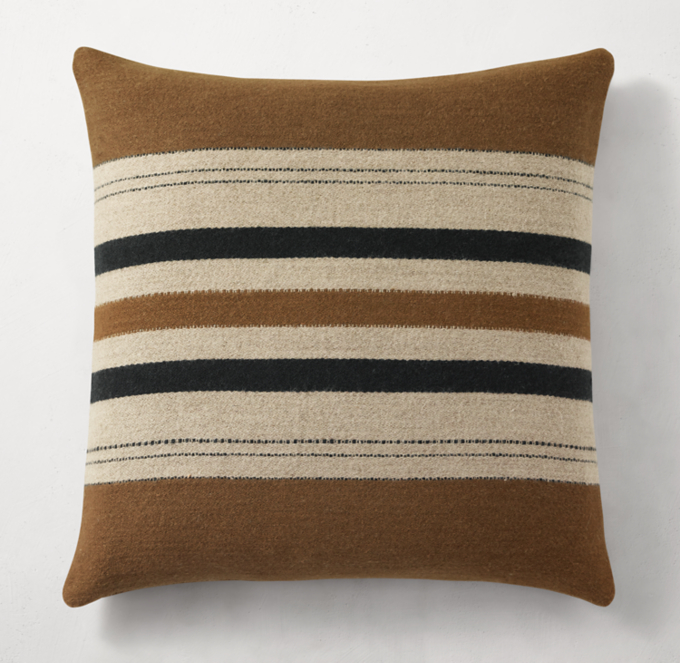 Belgian Linen & Wool Factory Multistripe Pillow Cover Square