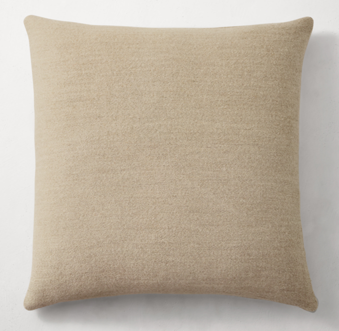 Belgian Linen & Wool Factory Solid Pillow Cover Square