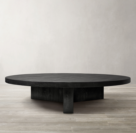 dark wood round coffee tables