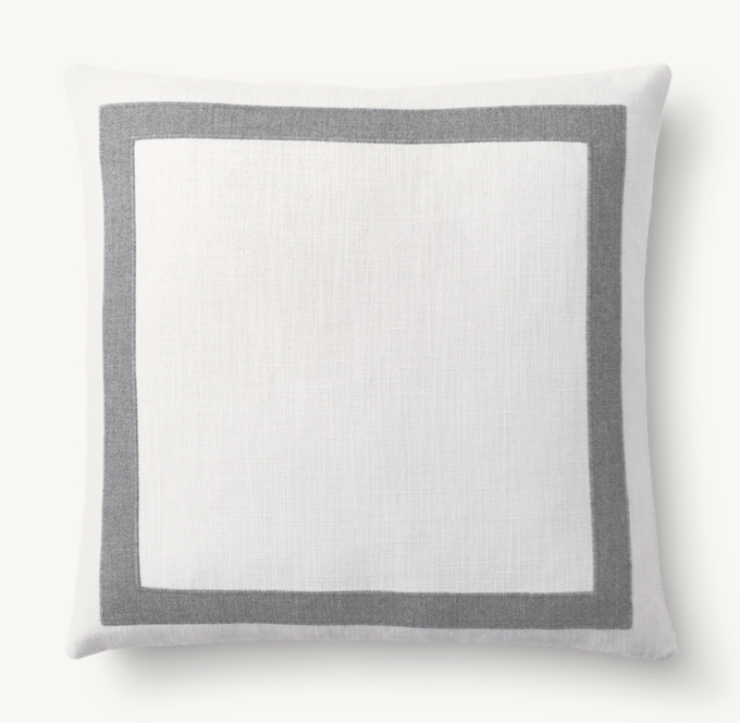 Framed Appliqué Outdoor Pillow Cover - Square