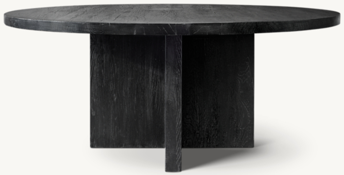 Reclaimed Oak Plank Round Dining Table