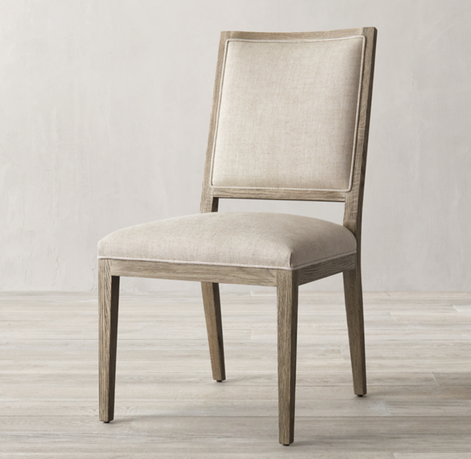 Modern French Dining Chairs, French Square Upholstered Dining Chairs