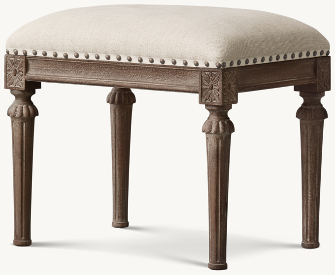 Shown in Sand Belgian Linen with Antiqued Coffee finish.