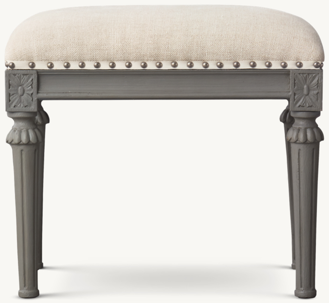 Front view of Maison Fabric Stool 