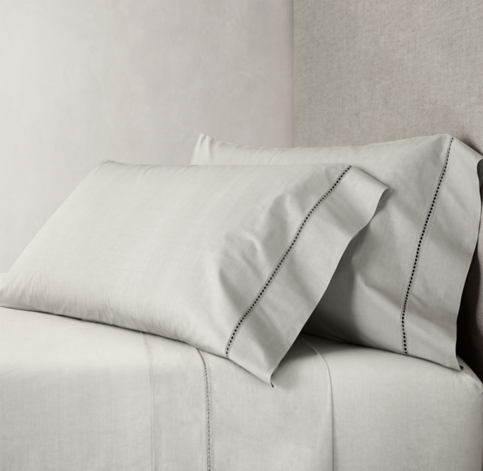 Italian Ladder Stitch Percale Sheet Set