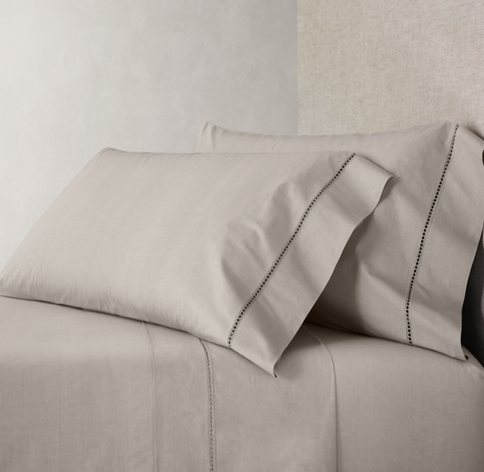 Italian Ladder Stitch Percale Sheet Set