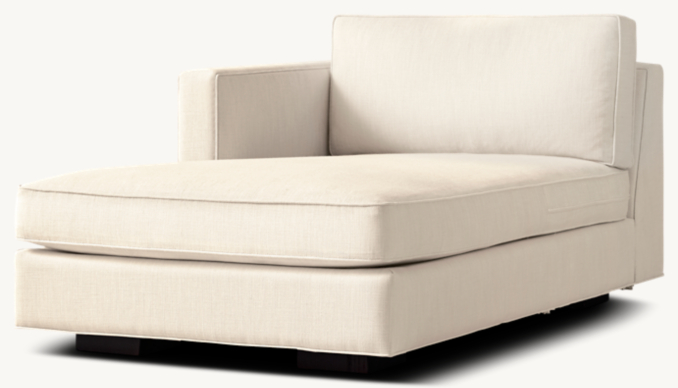 Three Quarter view of Maddox Slim-Arm Left-Arm Chaise 
