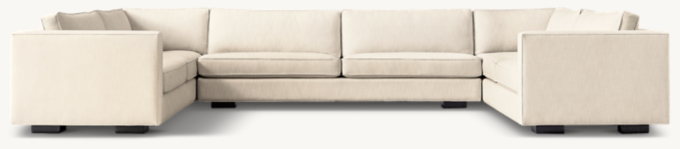 Maddox Slim-Arm U-Sofa Sectional