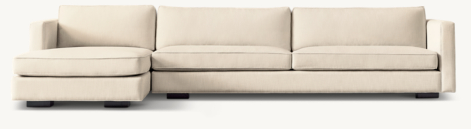 Maddox Slim-Arm Left-Arm Sofa-Chaise Sectional