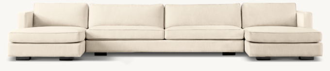 Maddox Slim-Arm U-Chaise Sectional