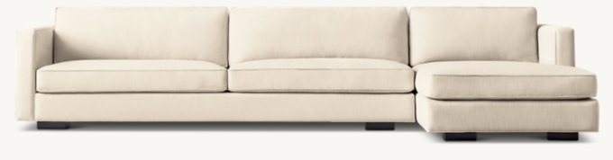 Maddox Slim-Arm Right-Arm Sofa-Chaise Sectional