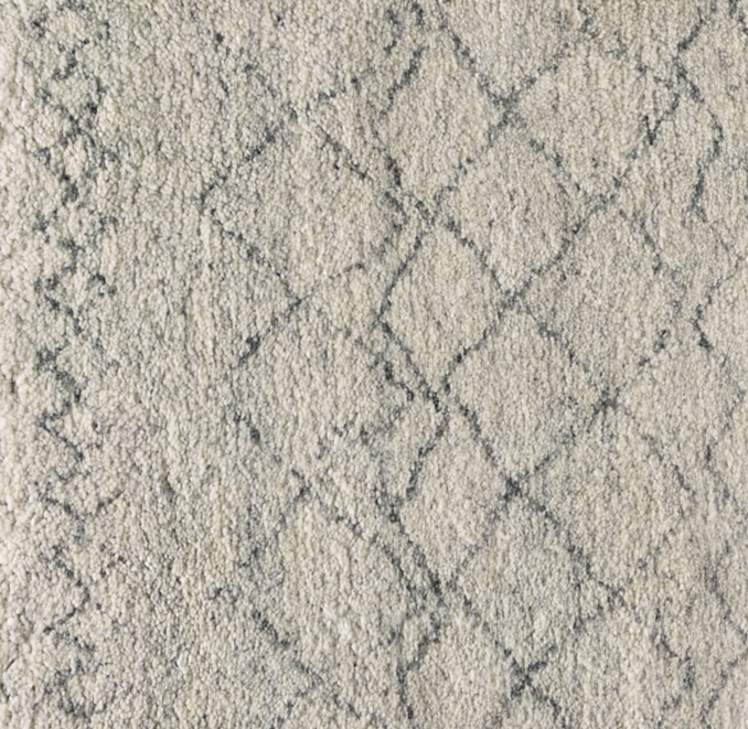 Etched HandKnotted Wool Rug Swatch