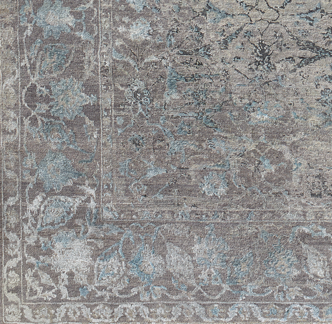 Overhead view of Palais Wool & Silk Rug Swatch