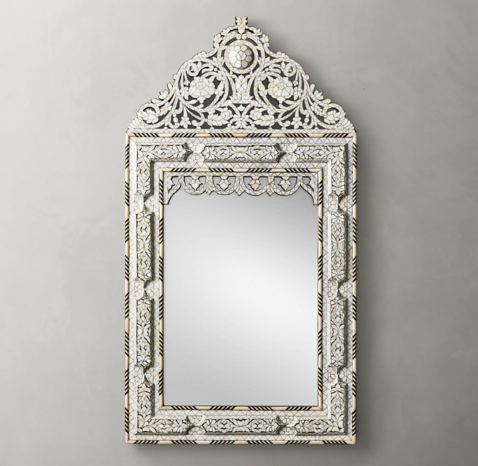 HandCarved Inlay Mirror