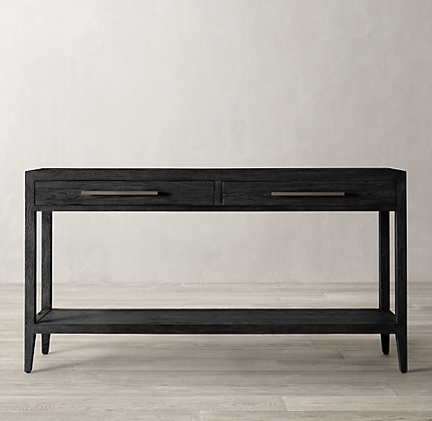 Console Tables Rh, 60 Inch Console Table With Shelves