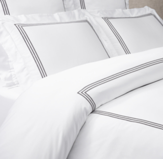 Italian Hotel Triple Satin Stitch Sateen Bedding Collection Rh