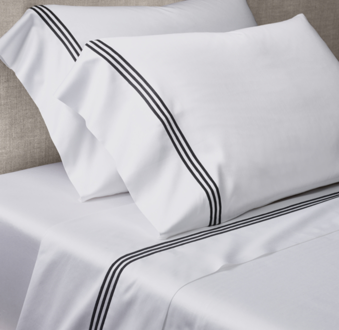 Italian Hotel Triple Satin Stitch Sateen Sheet Set