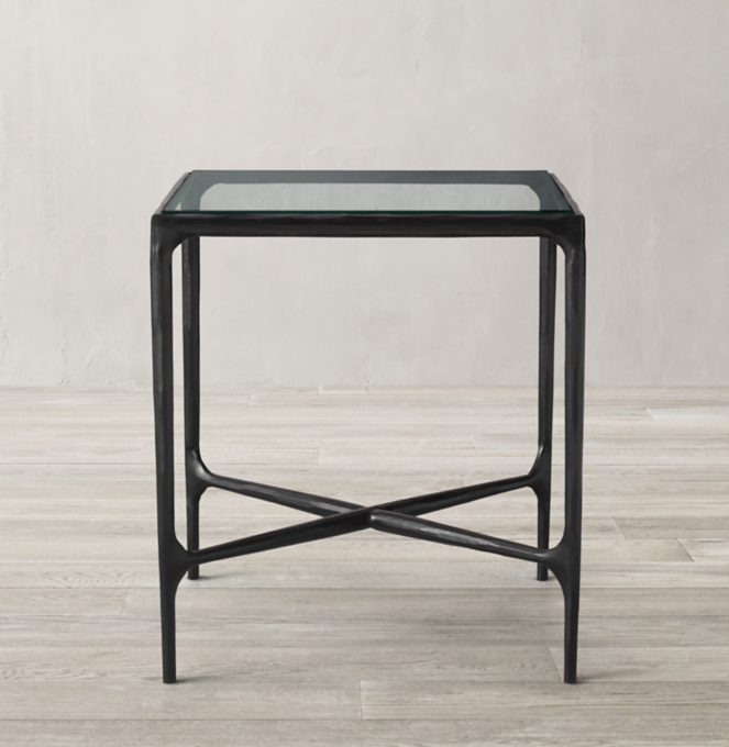 Thaddeus Glass Square Bedside Table
