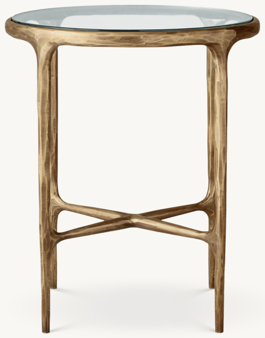 Thaddeus Glass Round Bedside Table