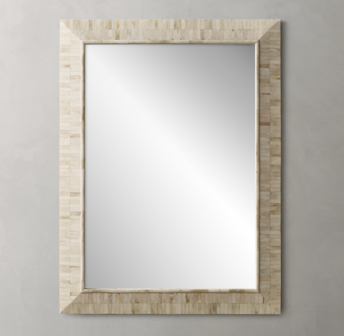 Beveled Bone Inlay Mirror