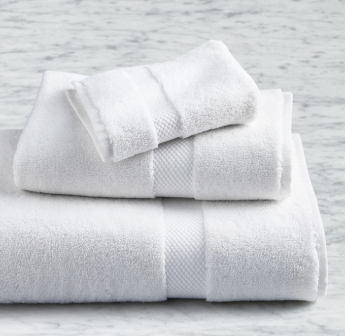 Luxury Turkish Bath Towels, 2-pack, 30x60, 600 GSM, Soft Plush Bathroom  Towels, White With Ombre Stripes, Color Options 