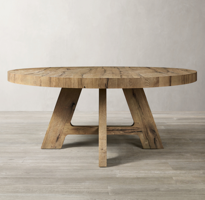 Davos Oak Round Dining Table
