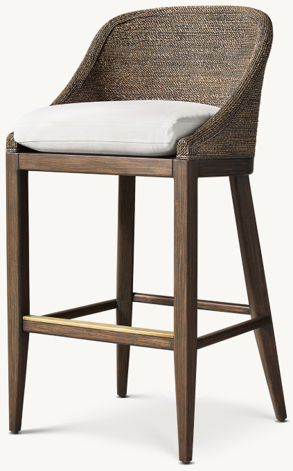 Marisol Seagrass Slope Arm Bar & Counter Stool