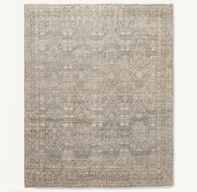Overhead view of Opale Wool Rug - Made-To-Order 