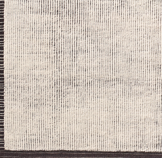 Overhead view of Parallelo Wool Rug - Made-To-Order - Round 