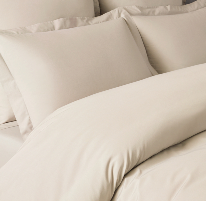 Italian Ultra-Soft 464-Thread-Count Percale Bedding Set | RH (Size: Queen / Color: Sand)