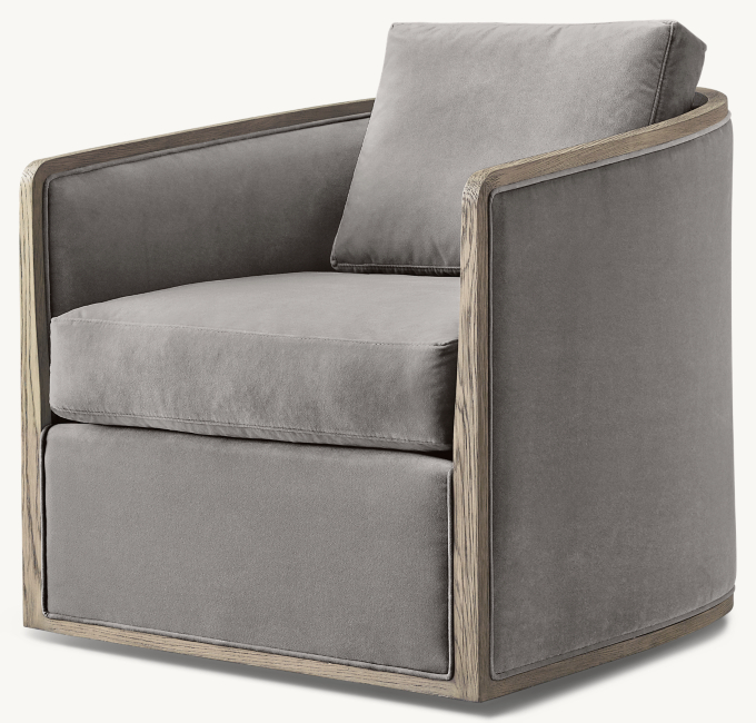 Leather swivel store chair restoration hardware