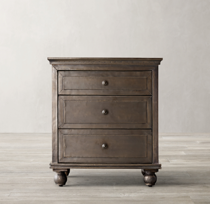 Annecy MetalWrapped Closed Nightstand