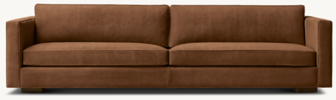 Maddox Leather Slim-Arm Sofa