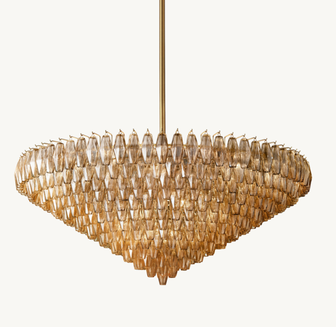 Chiara Smoke Glass Tiered Round Chandelier 62\"