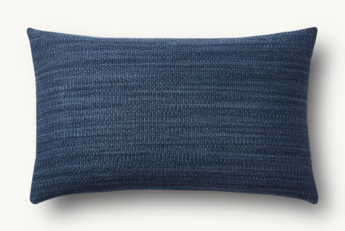 Overhead view of Sevilla Striated Solid Pillow Cover - Lumbar 