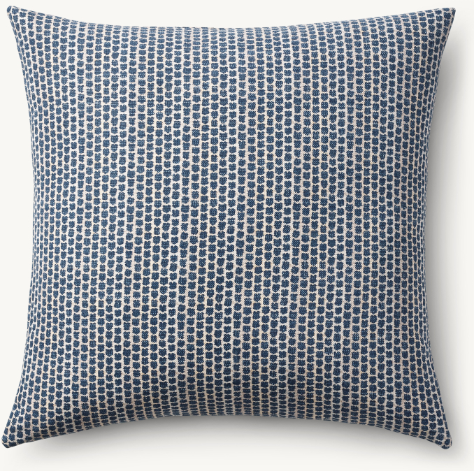 Overhead view of Sevilla Sketched Dot Pillow Cover - Square