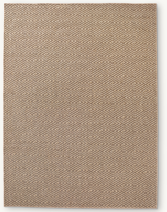 Overhead view of Espiral Sisal Rug - Cut-To-Order 