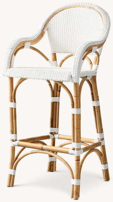 Three Quarter view of St. Germain Resin Bar & Counter Stool 