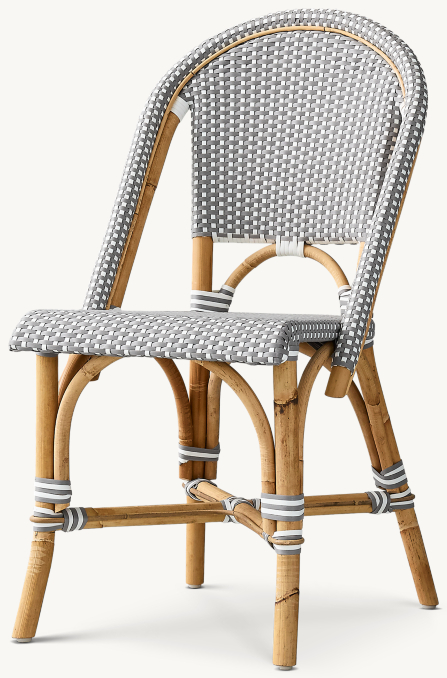 Three Quarter view of St. Germain Resin Dining Side Chair 