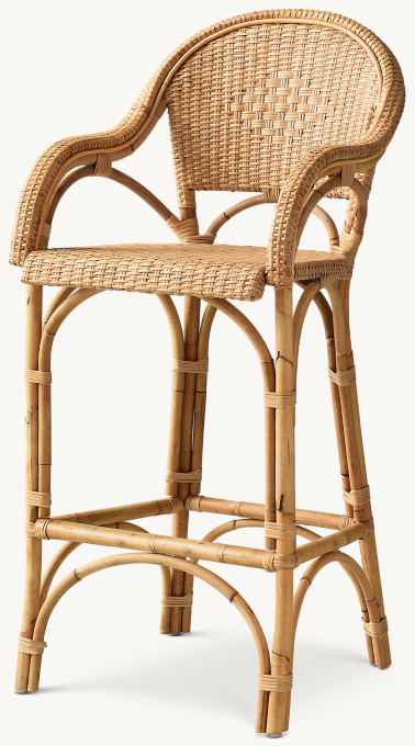 Restoration hardware rattan bar stools discount