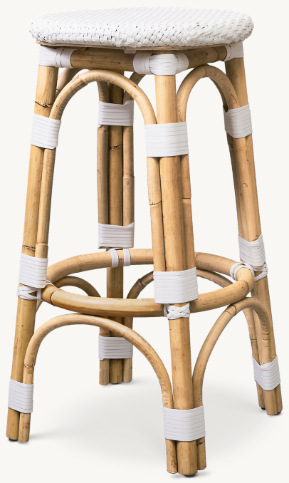 Three Quarter view of St. Germain Resin Backless Bar & Counter Stool 