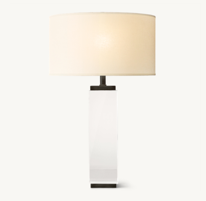 Square Column Crystal Table Lamp