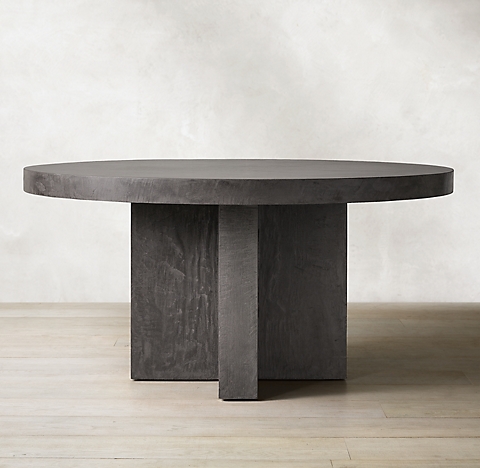 Marble Concrete Tables Rh, Concrete Round Dining Table For 6