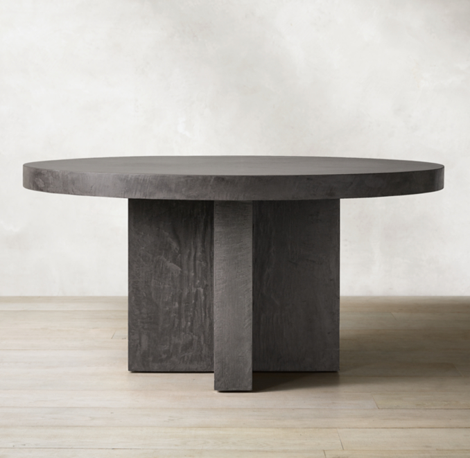 Cabrera Waxed Concrete Round Dining Table