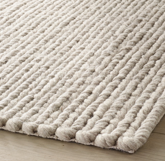 Marled Wool Textured Chunky Rug